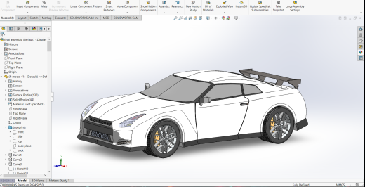 NISSAN GTR汽车曲面造型缩略图